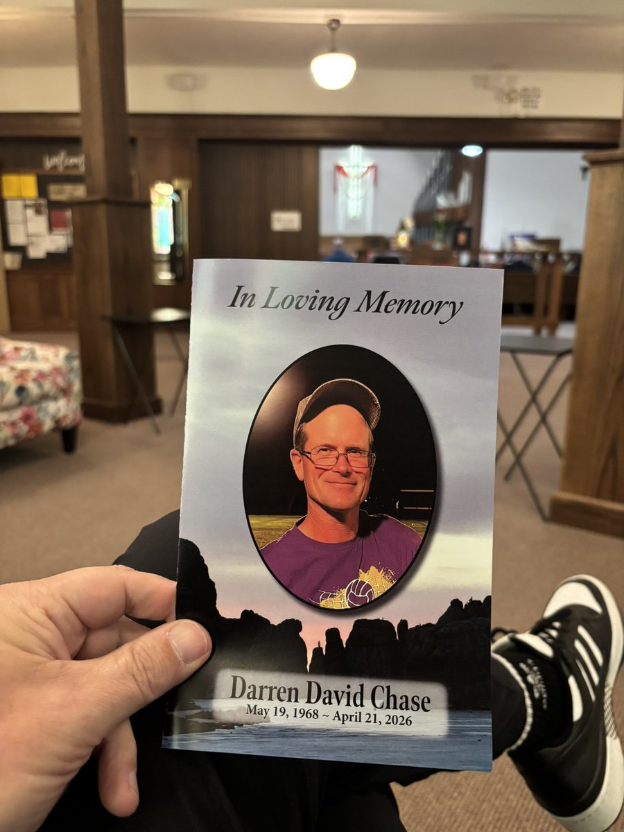 HiPowSPORTS's tweet photo. Went to Pierre for a Funeral today. I knew Darren as a quiet and strong man. I seen him be there for his wife and kids during a tough time, with lots of unknowns ahead. I was in a Hospital room not knowing if his son would live the next hour until Darren and Lana would get there in time. As soon as they walked in I really felt their presence lift the stress and pain off their son and healing began. Many days later Lukas was on the road to recovery and is now a Dad himself! Through Darrens strength and guidance they overcame and stayed together. And through  Darren’s fight they they again stayed together! Today his Family and Friends had to say good bye for now but we will see you in Heaven!