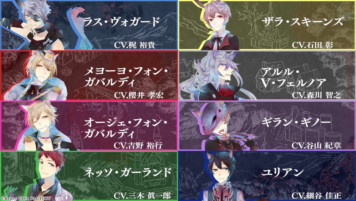 ◤🐺攻略対象キャラクター紹介◢ 『BLACK WOLVES SAGA -Bloody