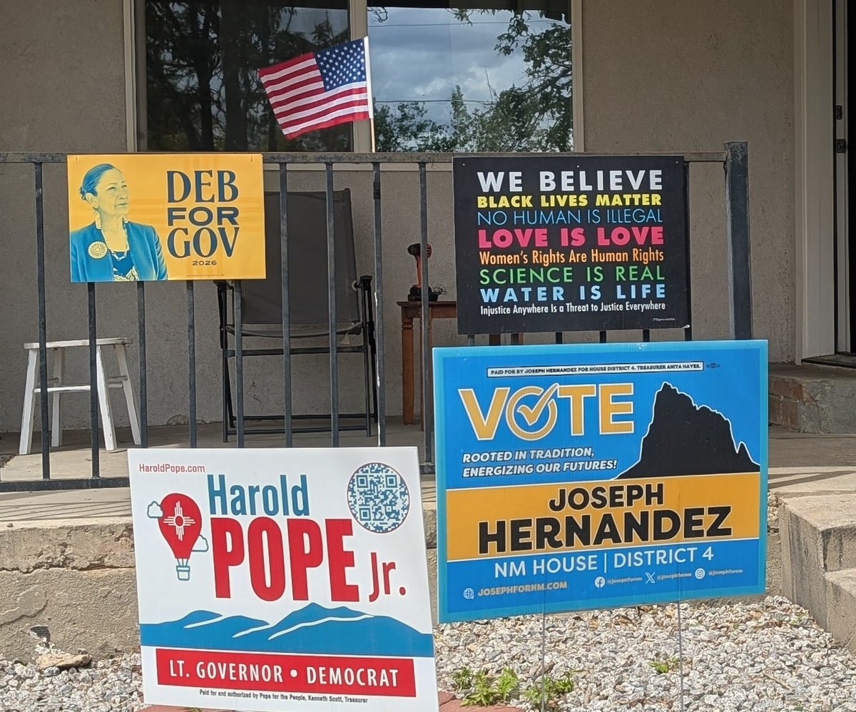 LostMapleNM's tweet image. Just 8 days until #EarlyVoting in the New Mexico Democratic Primary. I support @DebHaalandNM for Governor, Senator Harold @nm_pope Pope Jr for Lieutenant Governor, and the re-election of State Rep Joseph @josephfornm Franklin Hernández in HD4. #NMPol #NMLeg
