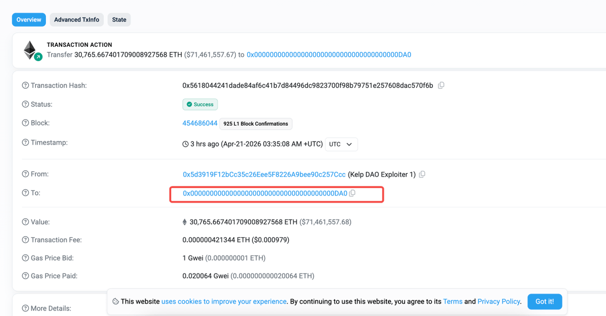DiegoKazami's tweet image. 🔥 Aave y socios piden al Arbitrum DAO liberar los 30,765 ETH

El exploit dejó un déficit de -76,127 rsETH y más de 190M$ en deuda para Aave 📉

La propuesta ya está en revisión pública y va a votación del DAO

#Arbitrum #ETH #DeFi #BingX