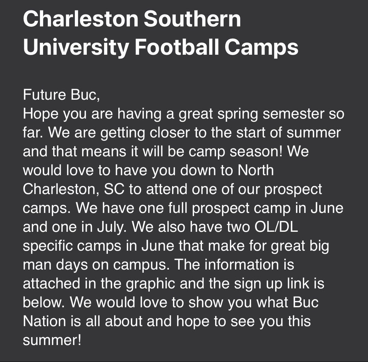 colli31634's tweet photo. Thanks for the invite @CSU_FB 
@CoachBrownWSH @KareemN_8 @_CoachDavis_ @PrepRedzoneSC https://t.co/x7ttQOpikv