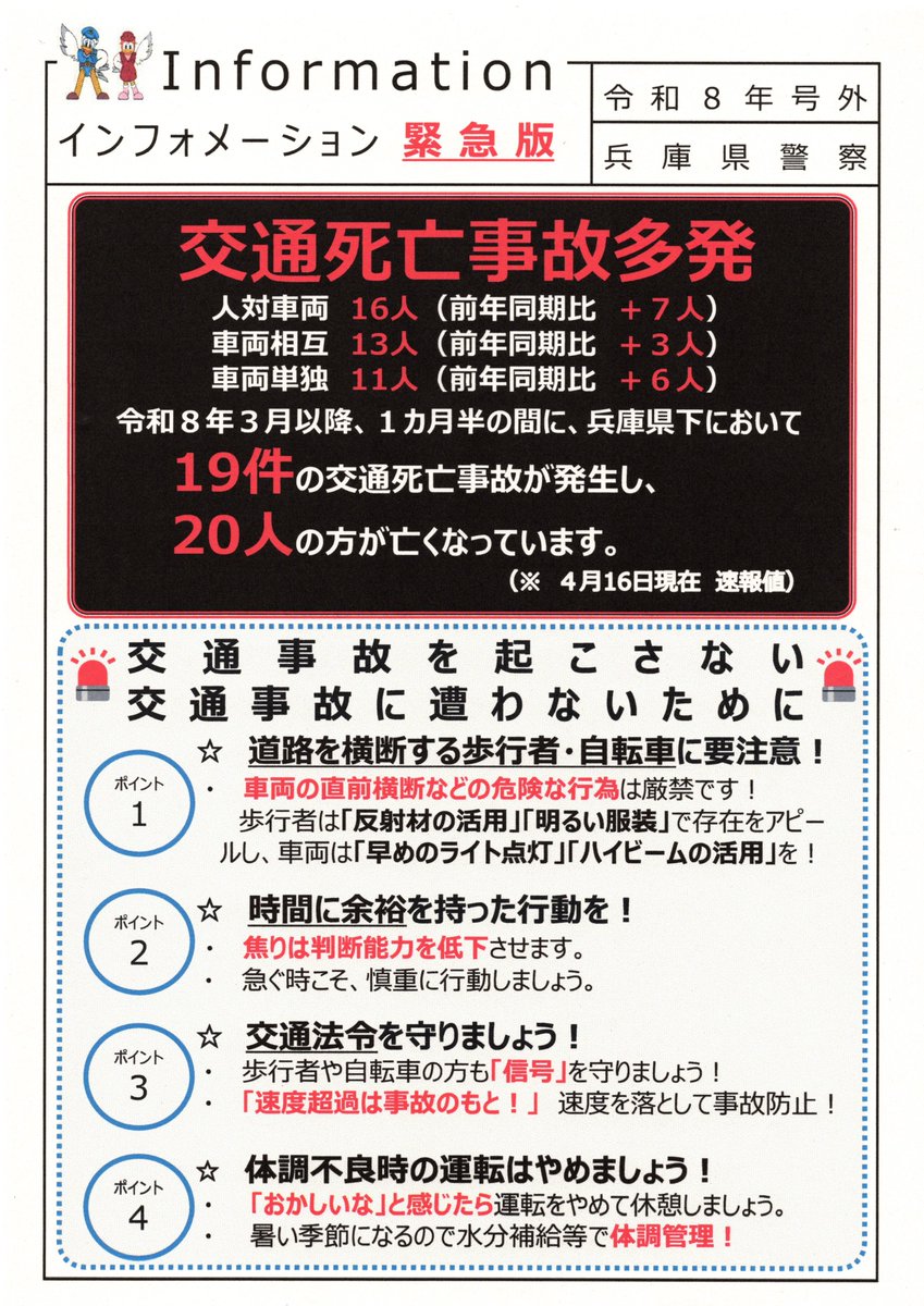 兵庫県警察本部交通企画課 tweet media