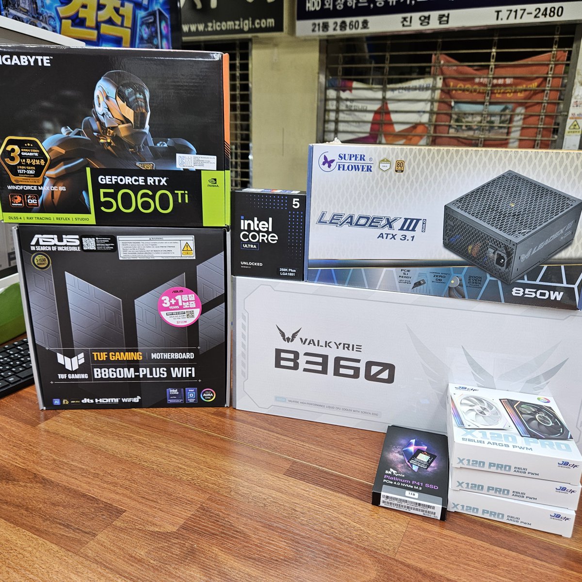 comshine_pc's tweet photo. u5 250k plus+asus b860m wifi+D5  32GB+SK P41 1TB +GA RTX5060TI 8GB +850F14GE 80PLUS+발키리 B360 수랭쿨러+다크플래쉬 DPF70
✅카톡 문의 https://t.co/YlHIp5NuDr 영업 시간: 월요일~토요일 오전10:30~오후7:00
일요일 예약운영 #컴샤인 #조립견적 #조립컴퓨터 #조립pc #조립PC맛집 #pc견적 https://t.co/McZF8cqEiG