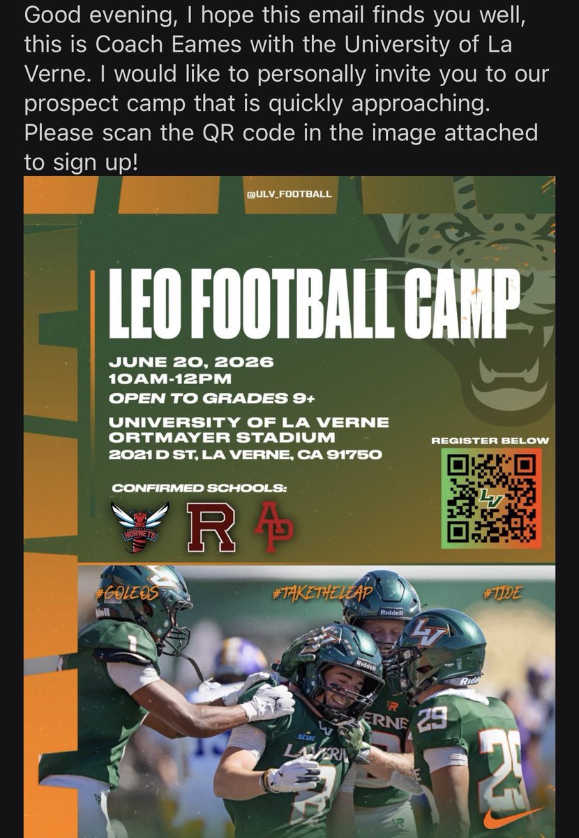 ajaymatthews_8's tweet photo. Thank you @Coach__Eames and @ULV_Football for the camp invite!!

@BuenaColtsFB 
@RecruitMatador 
@ccprospects23 
@whosupnext23 
@SchwartzAthSpot 
@gridironarizona 
@DexPreps 
@athletics_r 
@DfwSho https://t.co/bKGWNZbnrb