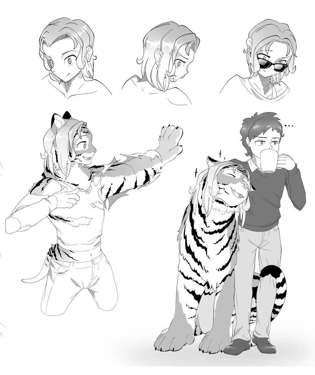 Litwick609's tweet image. Considering these are just a bunch of really simple sketch sketches, have these while I have to endure another University exams' week

#TFTuesday #transformation #transfur