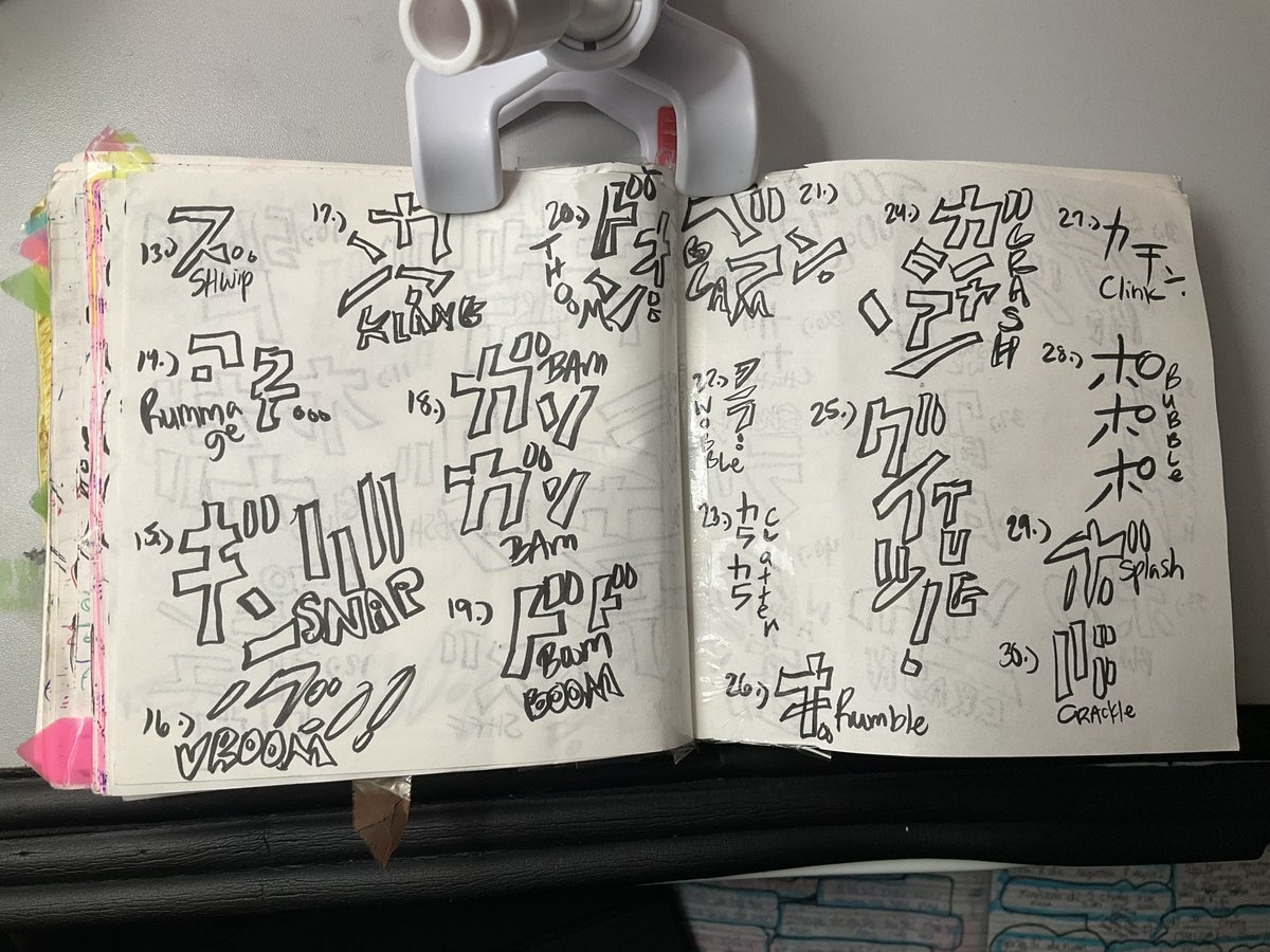 yishn0063's tweet image. patreon.com/posts/manga-so…
#Yishn #sketchbook Pages of #Manga Sound Effects. I Started Reading the #GAEATIMA and Decided to study the sound effects @KKreptilian Uses in His manga since he is also making a #kaiju Manga. His Manga is very helpful for me.