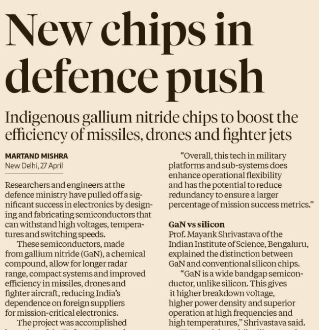 lostrader23's tweet photo. Breaking: #GaN chips enter #defence 🚀
Meanwhile, my phone charger since 2020: ‘Main kya karu, job chhod du?’ https://t.co/HTCEiluftW