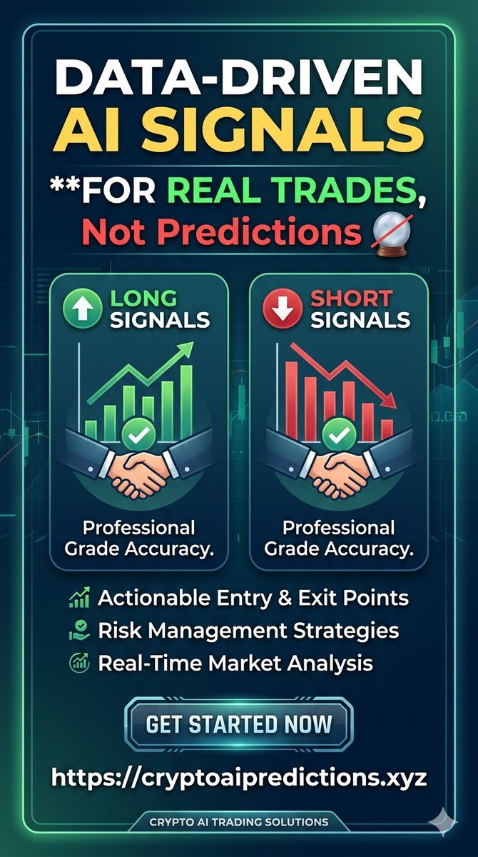 data_drivens's tweet image. Data-Driven AI Signals
For Real Trades
Not Predictions
Professional Long &amp;amp; Short signals cryptoaipredictions.xyz #BTC #ETH #BinanceSquare #CryptoSignal