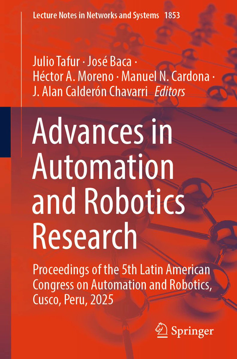 En SARA Robotics la excelencia no es una meta — es el punto de partida. Y nuestro CEO, el Dr. Manuel Napoleón Cardona Gutiérrez, lo demuestra una vez más.

🎉 Felicitamos al Dr. Cardona por la publicación de su más reciente obra como co-editor en la prestigiosa editorial