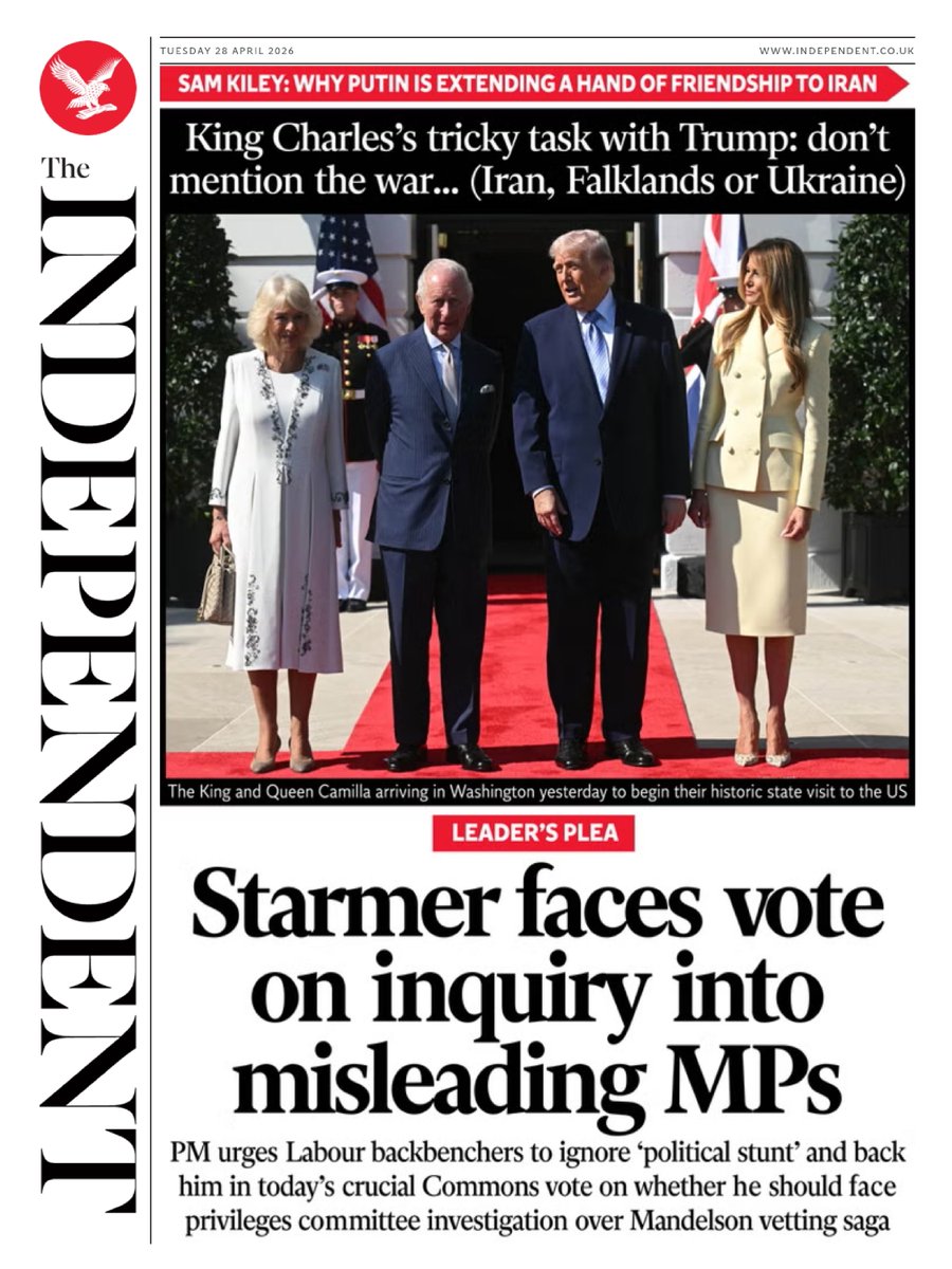 ukpapers's tweet image. ▫ Starmer faces vote on inquiry into misleading MPs

▫The prime minister will face a Commons vote on Tuesday which could trigger an inquiry into claims he misled MPs
▫@cooke_millie @DavidPBMaddox 
▫is.gd/vWFAGq

@Independent #frontpagestoday #digital #UK 🇬🇧