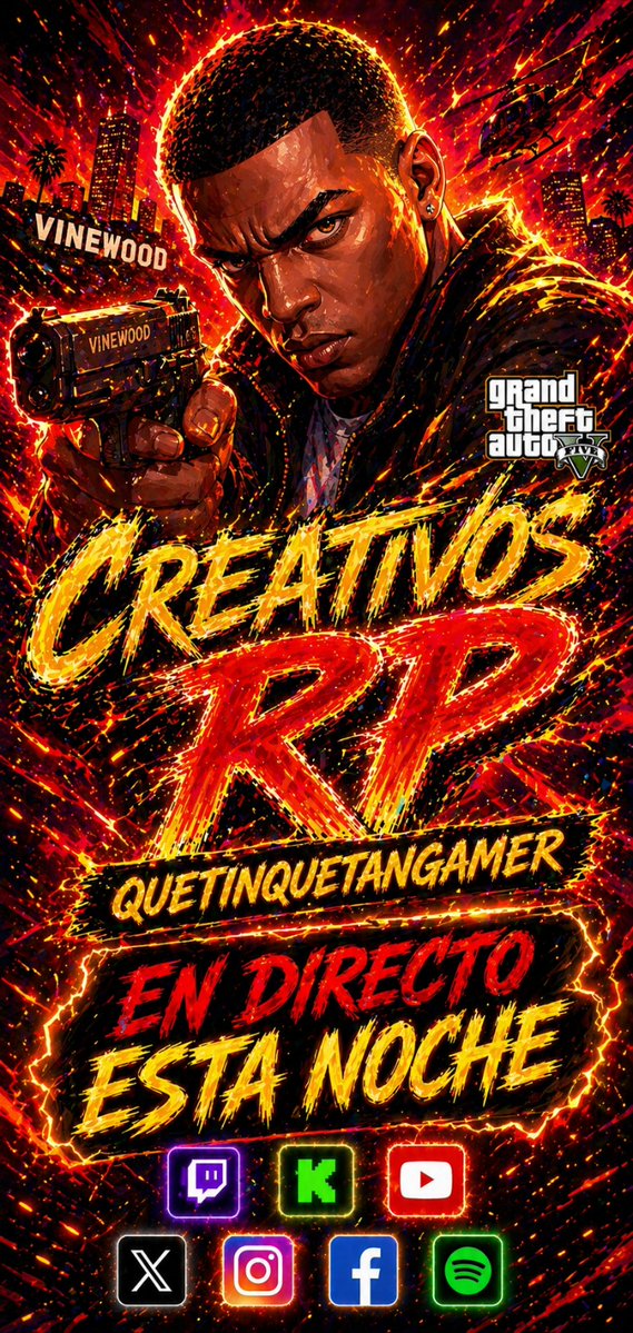 quetingamer's tweet image. Nos vamos en unos minutos después de comerme una arepa con huevo, tomate y cebolla. Solamente en #Kick #Twitch &amp;amp; #Youtube. Corre que arrancamos ya para #CreativosRP, te esperamos mi gente. #Streaming