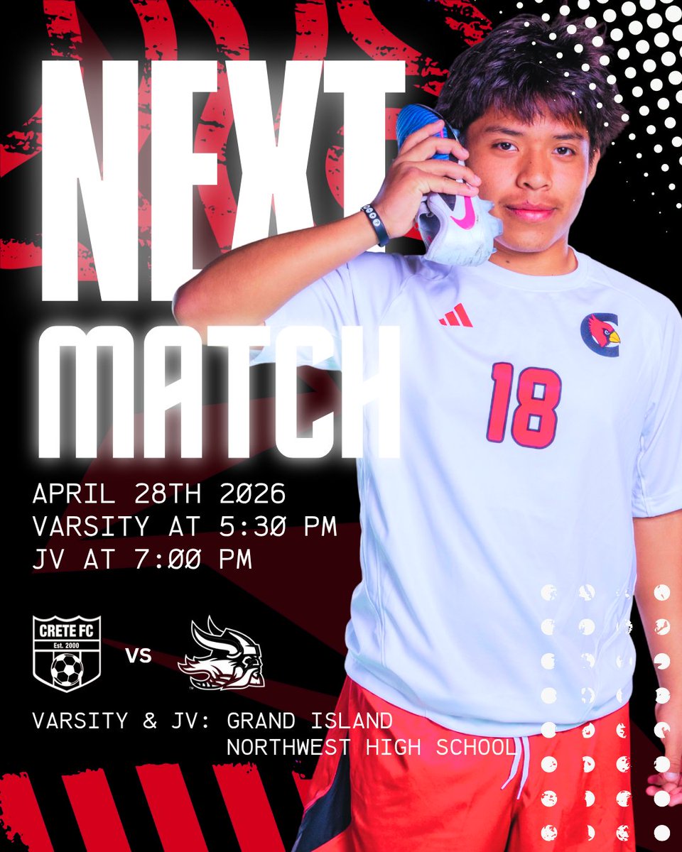 CreteMensFC's tweet photo. Travel day tomorrow. JV and Varsity on the road to Grand Island to face Northwest High School. https://t.co/Ni9cClJmd9