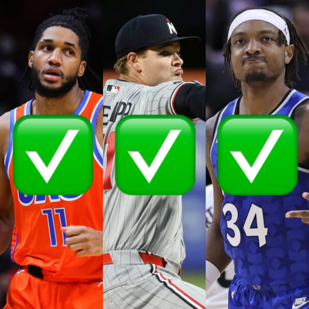 austinsprops's tweet image. $75 to SOMEONE Who LIKES⬇️

NBA/MLB 3-0 🧹🧹🧹

✅Wendell Carter Jr 9.5 RA o
✅Isaiah Joe 1.5 3PM o
✅Connor Prielipp 4.5 Ks o

Needed it. Let’s continue stacking.

❤️LATE NIGHT PROPS?
