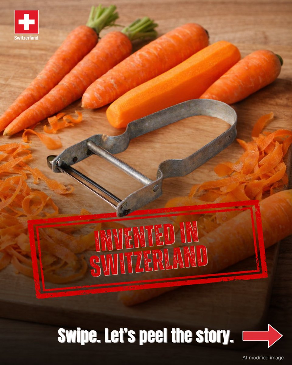 SwissCGMumbai's tweet image. #DYK the Rex peeler was invented in #Switzerland? 🇨🇭
 
Simple, iconic, timeless: the Rex peeler is one of those everyday objects we all know without really knowing its story. 

 👉Discover when it was created and learn a fun fact about it!

  bit.ly/3NZl3Fa