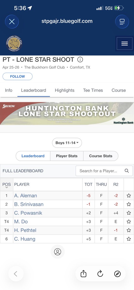HayesPethtel's tweet image. STPGA Prestige Tour
Buckhorn GC in Comfort TX
Score 75-70 
4th place finish after scorecard review
Handicap down to a 3.5
It was a great 2 days of golf! 
#golf #d1goals #texasgolf #leftygolfer #greatestgame