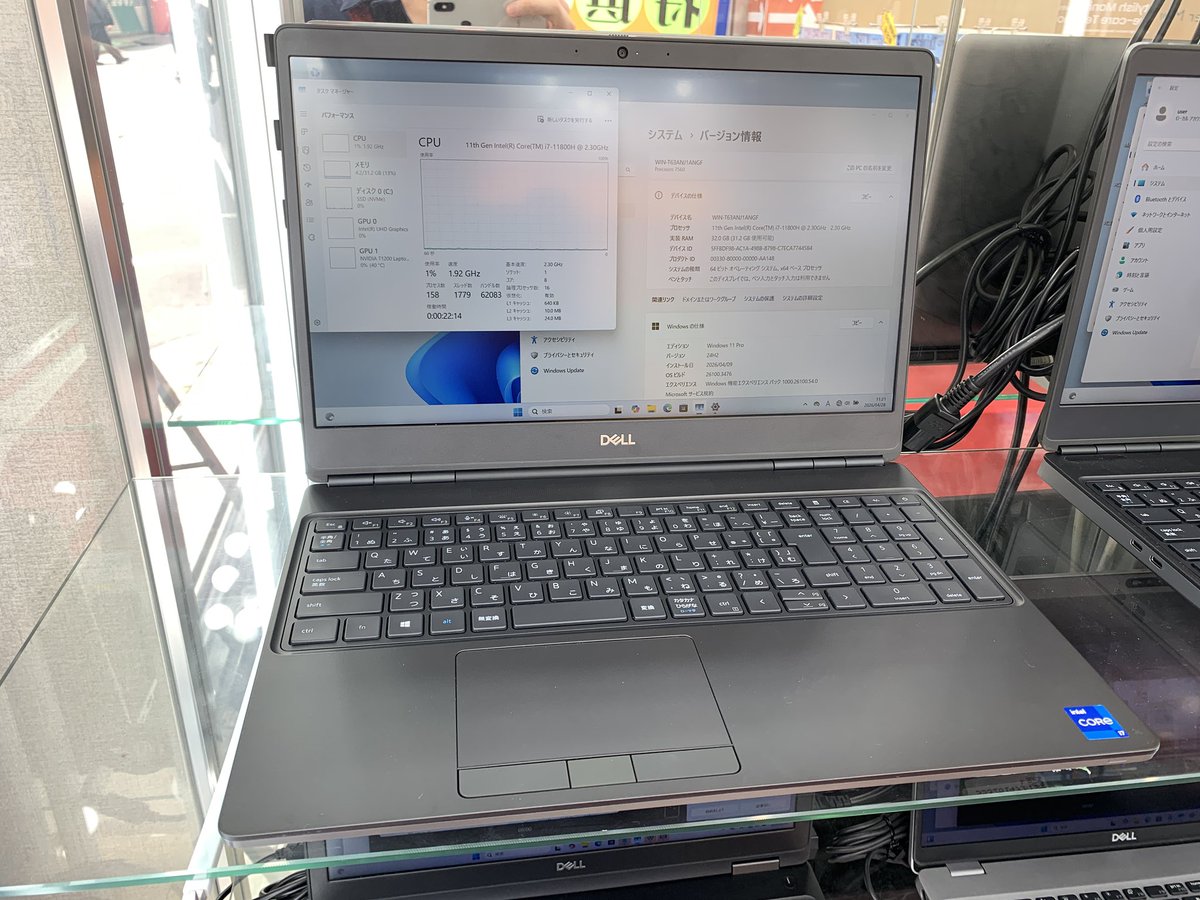 PCcomfullAKB4's tweet image. NVIDIA T1200(4GB)入りのモバイルワークステーション入荷！
GPU性能は、デスク用のQuadro P2000を上回り、3D制作や設計にガンガン使える♪

さらに、大容量32GBメモリ&amp;amp; 2TB(SSD)入り✨
価格高騰の時代にこの構成がこの価格は、アリ寄りのアリでは！？

2台限り！
#dell #precision7560 #NVIDIA #T1200
