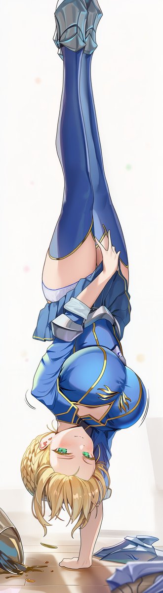 ストレッチをするアルトリア・ランサー