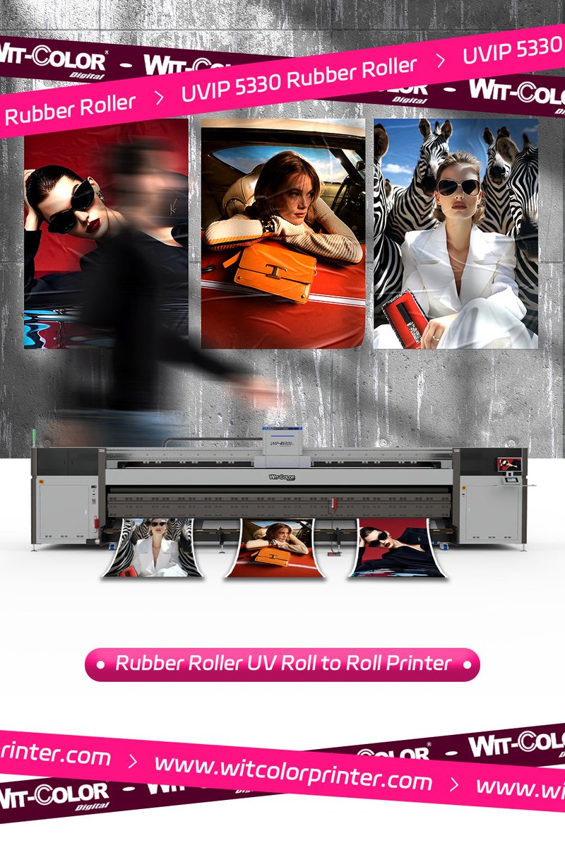 WitColor1's tweet photo. 🚀 Wit-Color UVIP 5330 UV R2R Printer delivers stable 5.3m wide-format printing with linear motor &amp; rubber roller feeding.
📧 marketing@wit-color.cn 🌐 https://t.co/JxlucZZMul
#witcolorprinter #uvprinter #2026signchina #2027apppexpo #2027signchina https://t.co/loxqCocsaz
