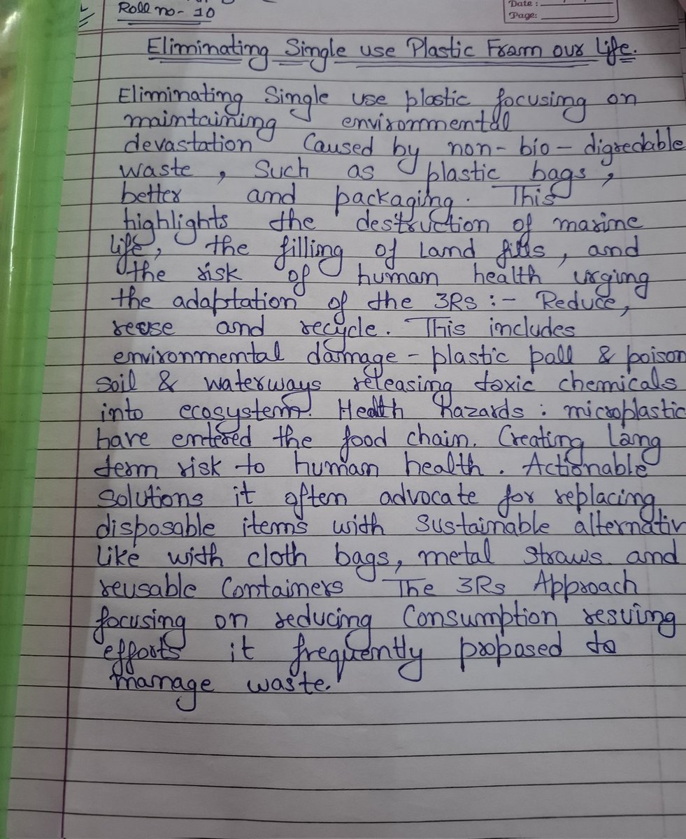 SSDGIRLSSRSECS1's tweet image. An essay writing session on “Say No to Single-Use Plastic” was conducted in our school to encourage students to express their thoughts on environmental protection and sustainable living. 
#protectnature
#SayNoToPlastic