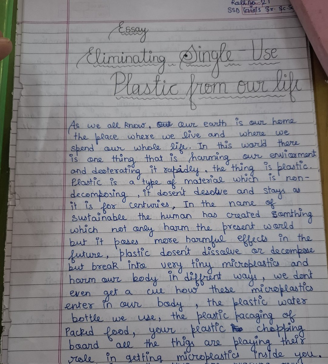 SSDGIRLSSRSECS1's tweet image. An essay writing session on “Say No to Single-Use Plastic” was conducted in our school to encourage students to express their thoughts on environmental protection and sustainable living. 
#protectnature
#SayNoToPlastic