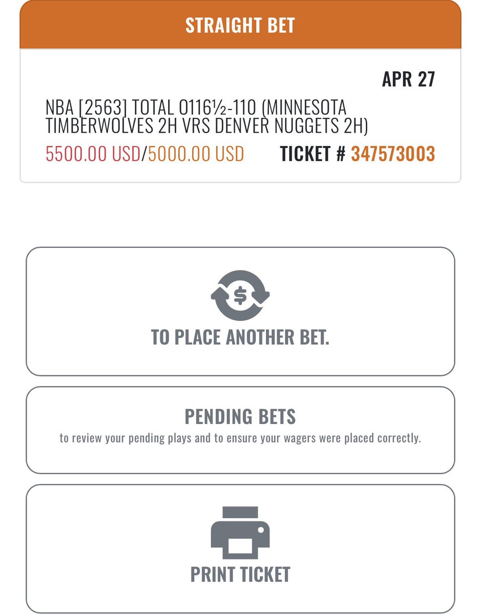 vegasguysvip's tweet image. Minnesota Timberwolves/Denver Nuggets over 116.5 2H✅ We end the day 3-0 and have cashed 8 straight picks DOCUMENTED #GamblingTwitter #GamblingX