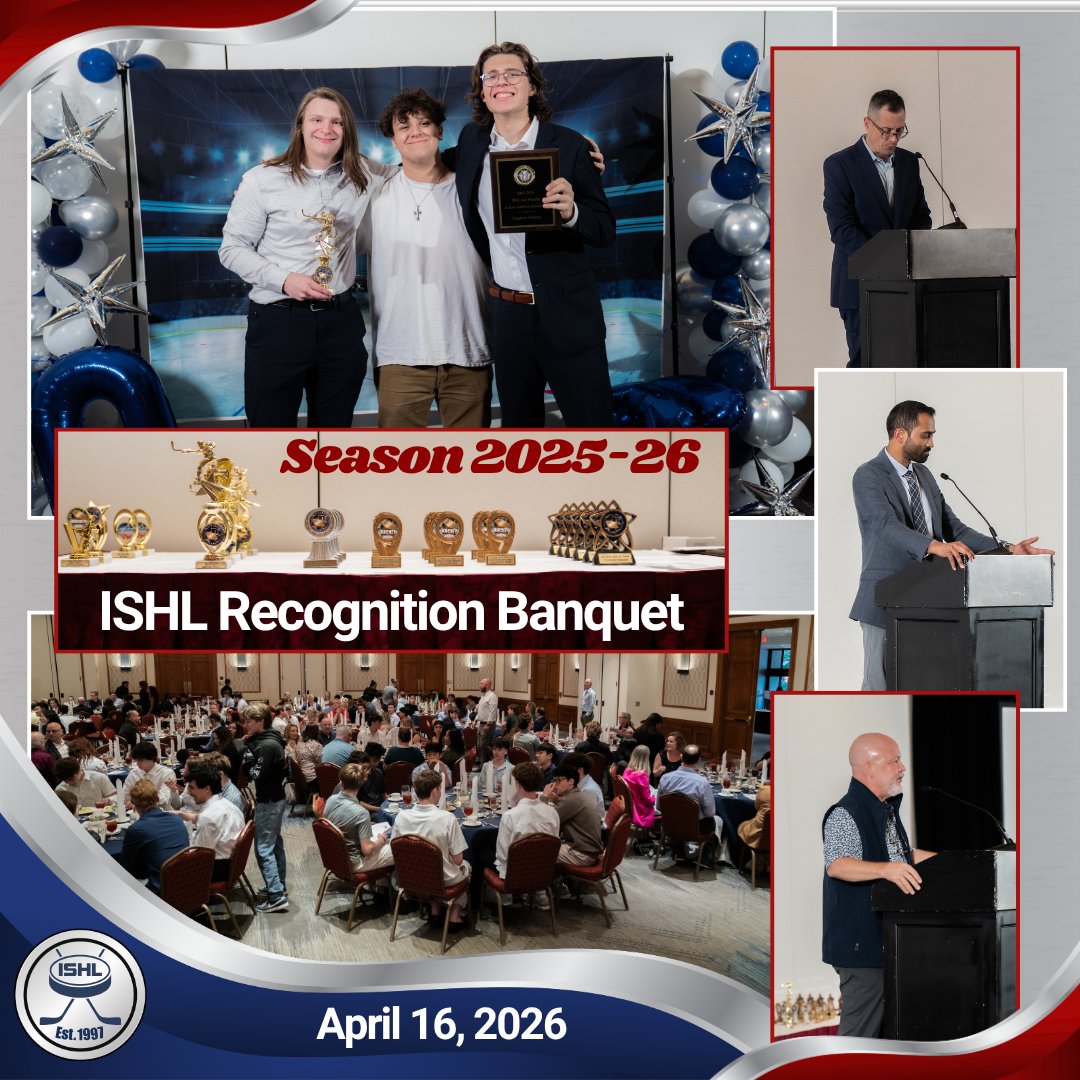 ISHLHouston's tweet photo. We have closed 2025-26 season with the ISHL Recognition Banquet on April 16. Thank you to all guests who attended the banquet!
Congratulations to all ISHL 2025-26 award winners and scholarship recipients! Your school achievements and community service are simply outstanding! https://t.co/yGPTtWZEzF