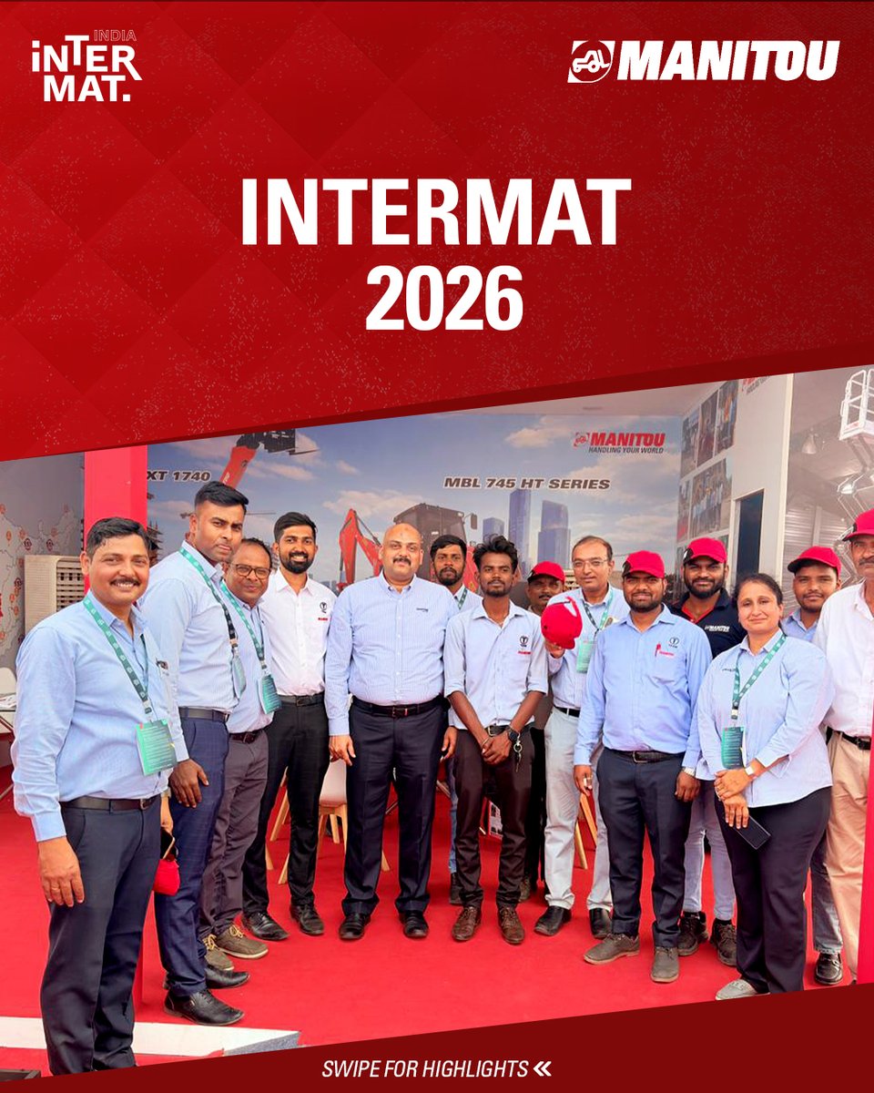 manitou_india's tweet photo. What a showcase. What a response. 🔥
#INTERMAT 2026 was a celebration of innovation, performance, and meaningful connections. #ManitouIndia thanks everyone who visited us, engaged with our team, and experienced our machines up close.
You made it truly special! 🎉 https://t.co/aD0akY2wJi