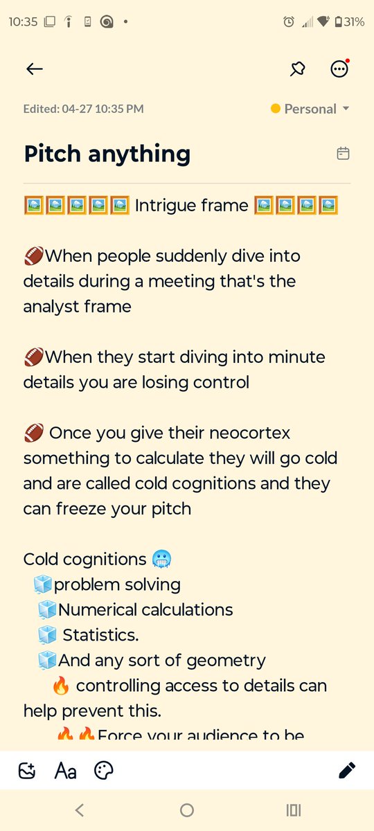 Zero_Greene's tweet image. Some notes from today. Learning people can't feel hot and cold cognitions at the same time sounds grande.
....
#tampa #tampasmallbusinessowners #smallbusinesssupport #tampabay #salestraining
