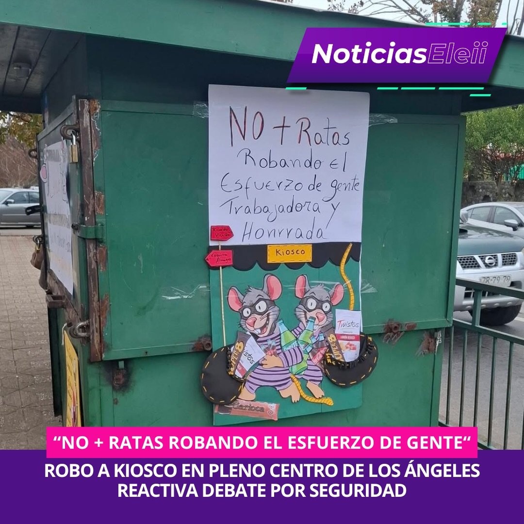 alegriagonzaa's tweet image. #LosAngeles "NO MÁS RATAS ROBANDO EL ESFUERZO DE LA GENTE" 

Indignación total entre los dueños de kioscos tras un nuevo robo en pleno centro. Comerciantes denuncian inseguridad desbordada y exigen medidas urgentes ante una situación que ya no da para más.

📷Noticiaseleii
