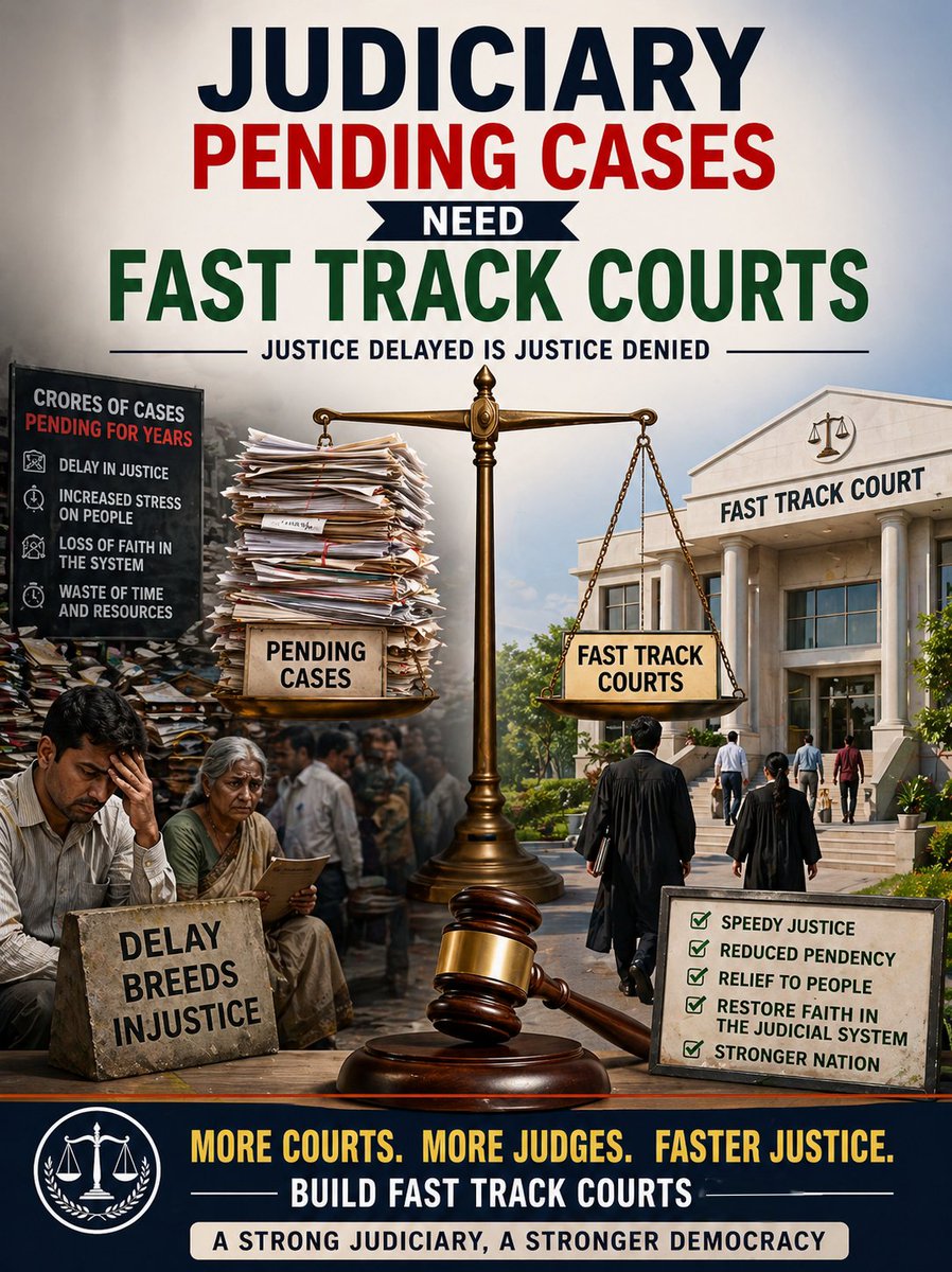 Judiciary- Need Fast Track Courts #Courts #Judiciary #Justice #Law
