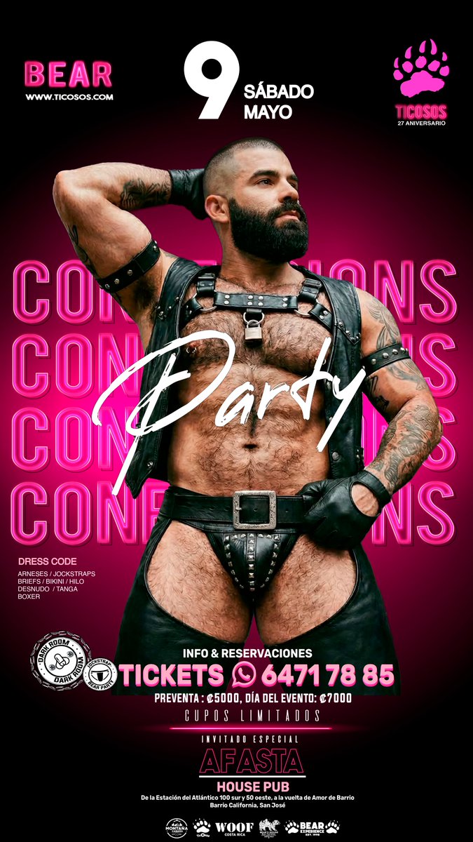TICOSOS's tweet photo. CONFESSIONS, Prepárate para una noche donde el misterio, el glamour y la reinvención se encuentran… 🎫VENTA EN LÍNEA (Disponible) Entradas por medio de SINPE #whatsapp 6471 78 85 https://t.co/4XqxuWiNce
