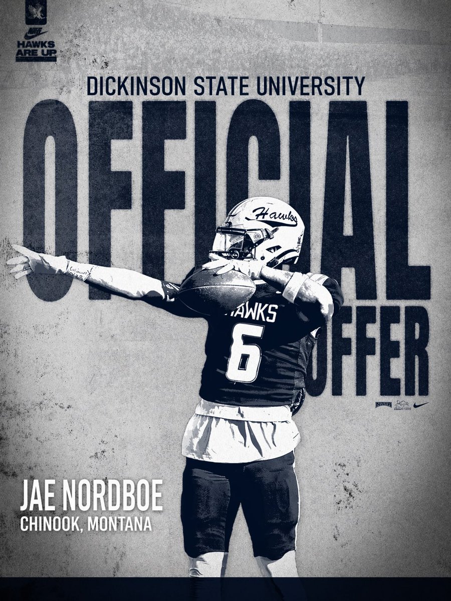 JaeNordboe's tweet photo. Excited to receive my first official offer from @BlueHawkFB and @RMcCarvel. Thank you for this opportunity!!! https://t.co/VXrFc0uBJ4