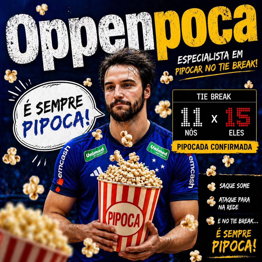 Esse desquerido errou tudo que podia no tie-break… errou saque, errou ataque, tomou vários tocos, que pipocada! #VoleiNoSporTV