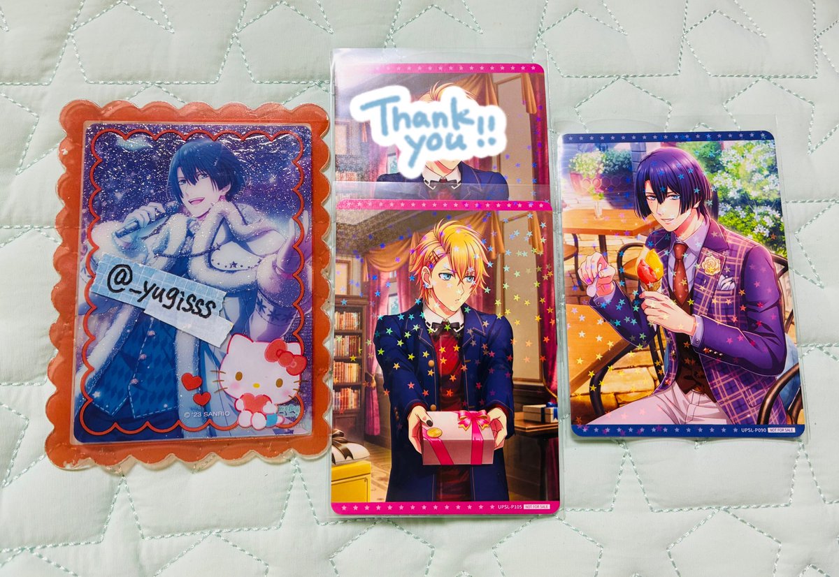 _yugisss's tweet photo. 【交換】うたプリ シャニライ ビジュコレvol.5 特典

譲 ▶︎
アニメイト 翔
封入 真斗
※推しですが確保済のため交換に出しています

求 ▶︎
封入 トキヤ

都内手渡し or 郵送
検索からもお気軽にお声掛けくださいꕤ︎︎·͜· https://t.co/vA32ZE4PK5