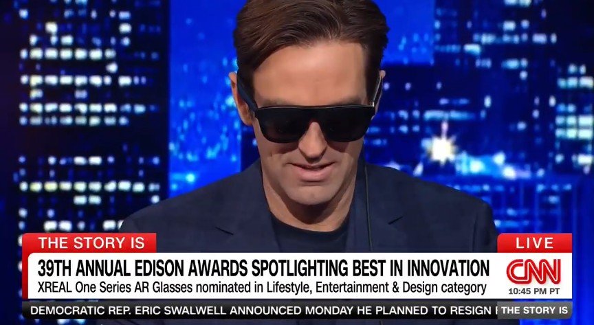 RalphJodiceJr's tweet image. Breaking news? No but still SO GOOD to see @XREAL_Global featured on @CNN as the leading @EdisonAwards "Oscars for Innovation" award winner for Lifestyle, Entertainment &amp;amp; Design category!