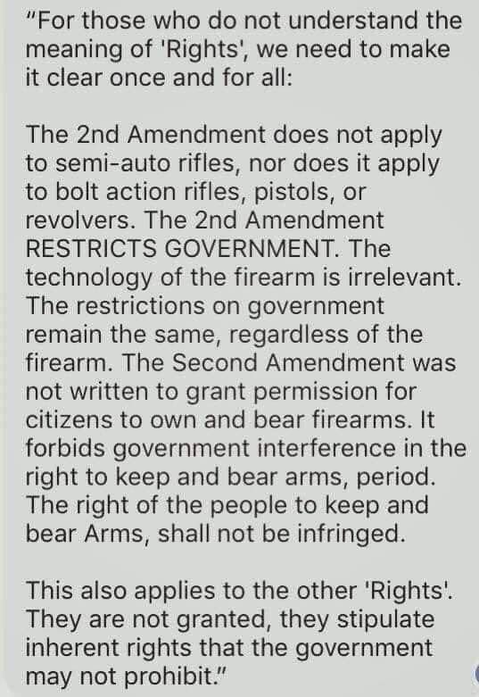 MrPuma335045's tweet image. The #2A explained. 
There are over 20,000 gun control laws in the US, and every one of them violates the Second Amendment!