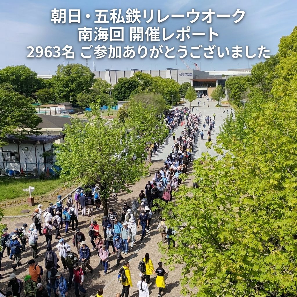Asahi_5shitetsu's tweet photo. 第2回【南海】にご参加いただき、ありがとうございました！
2963名の「うみ・まち」おさんぽ♩
堺旧港からまち歩き、方違神社、開口神社、堺市役所、利晶の杜、蘇鉄山まで。
開催の様子を公式ブログで公開中です。

#朝日・五私鉄リレーウオーク #南海 #堺 https://t.co/xm32QMX2Xn