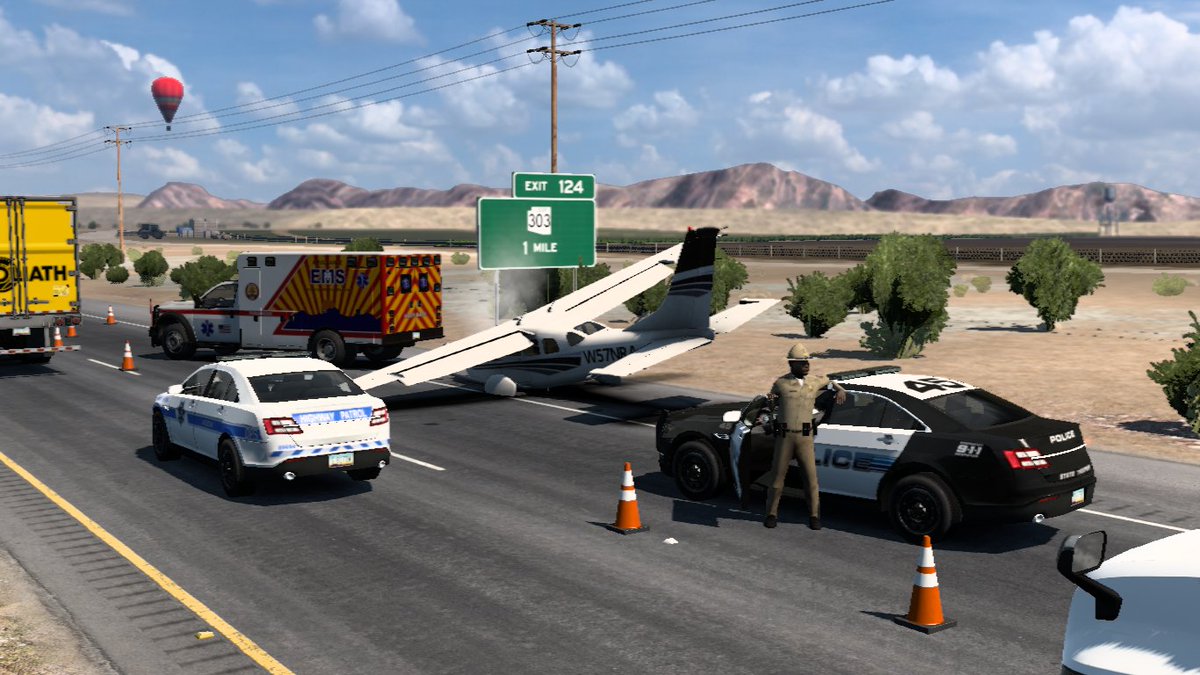 realVicTorres02's tweet image. Mid-morning drive for Liam this time after offloading the load from LA as he goes to Camp Verde with 32,347 lb of TVs from Blythe. 🚛

@SCSsoftware
#AmericanTruckSimulator
#ATS
#BestCommunityEver
(Part 1)