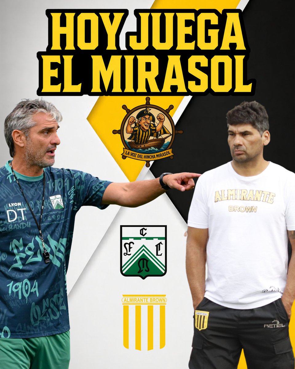 🔥HOY JUEGA #ALMIRANTEBROWN
.
🟡⚫️Subilo a tus historias y etiquetanos
.
#DaleBrown