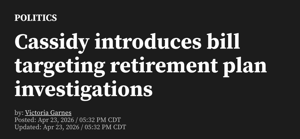 Bill Cassidy, M.D. tweet media