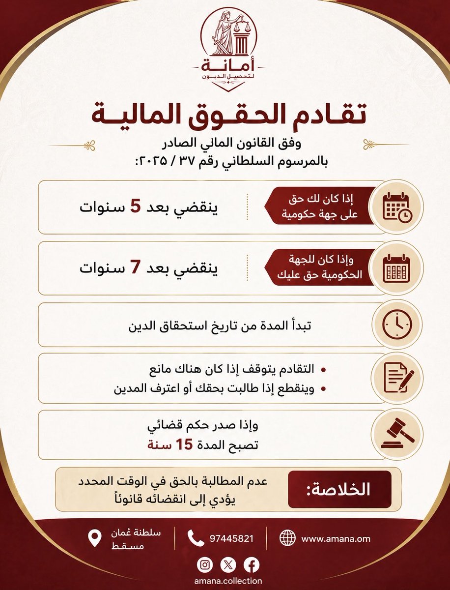 أمانة لتحصيل الديون tweet media
