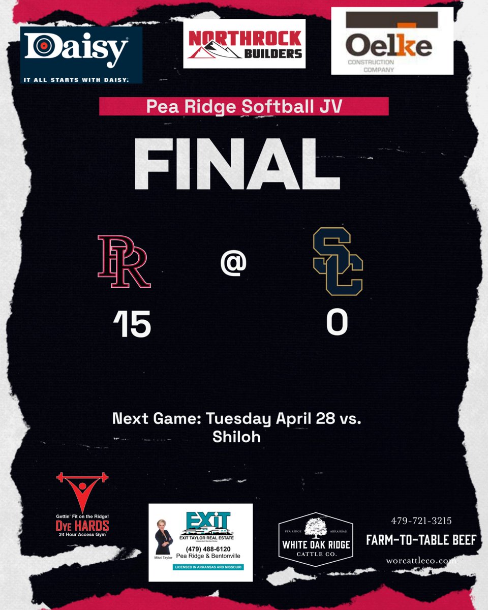 Pea Ridge Softball tweet media