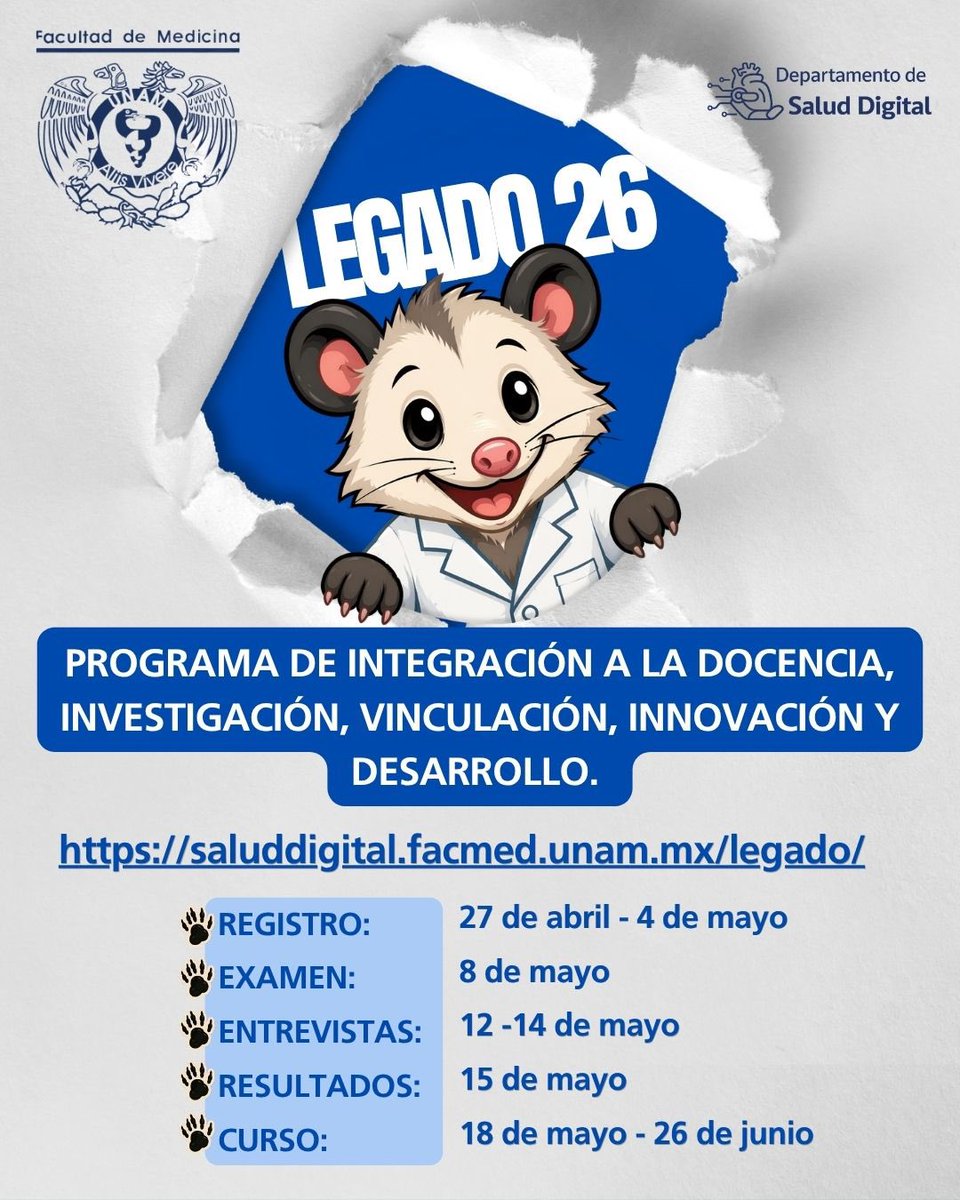 SaludDigitalFM's tweet photo. ¡Forma parte de nuestro departamento!  Visita la convocatoria en: https://t.co/oGn0C8vPcX https://t.co/iyb95wLhDp