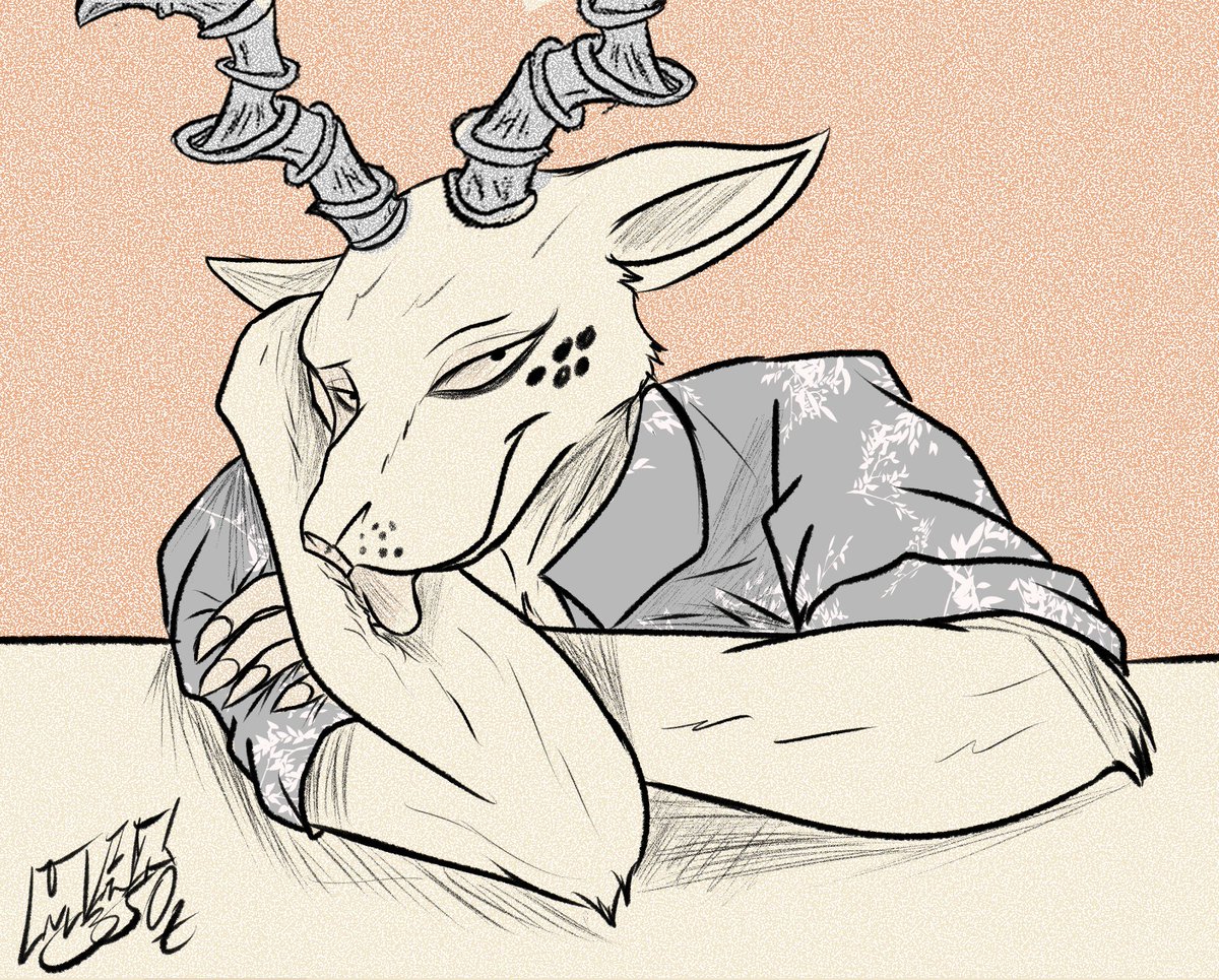 Max350z's tweet image. Melon Wip 2 #Beastars #Melon #BeastarsFanart