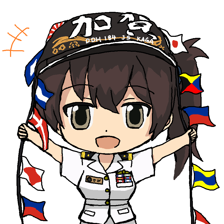 加賀(艦隊これくしょん) 「#これを見た人は笑顔が人を幸せにする画像を貼って」|銀時＠提督のイラスト