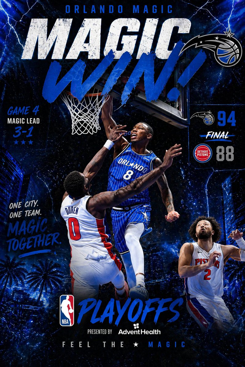TyKnowsBallll's tweet photo. GAME 4. STATEMENT MADE. 💙
This team isn’t the future anymore… it’s RIGHT NOW.
One city. One team. MAGIC TOGETHER. 🌀
Game 5… let’s finish this. 🧊💙 #MagicWin #NBAPlayoffs https://t.co/mup2Zz7yhG