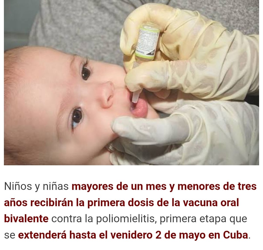 ComunicINOTUCAV's tweet photo. Inicia en Cuba 65 campaña de vacunación antipoliomielítica #CubaPorLaVida #LatirAvileño #INOTUCAV #CubaEstáFirme https://t.co/Z6Eobq81VG