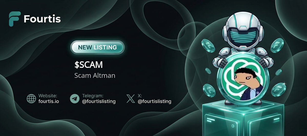 fourtislisting's tweet image. ⚡Fourtis Express Listing - SCAM⚡
x.com/i/communities/…

Scam Altman ( #SCAM ) 
fourtis.io/token-details/…

CA: 6AVAUKa9uxQpruHZUinFECpXEh1usRVtzQWK8N2wpump

PRICE: $0.01101 | MC: $11,018,949

#Newlisting #Altcoin #Memecoin #FourtisNewlisting