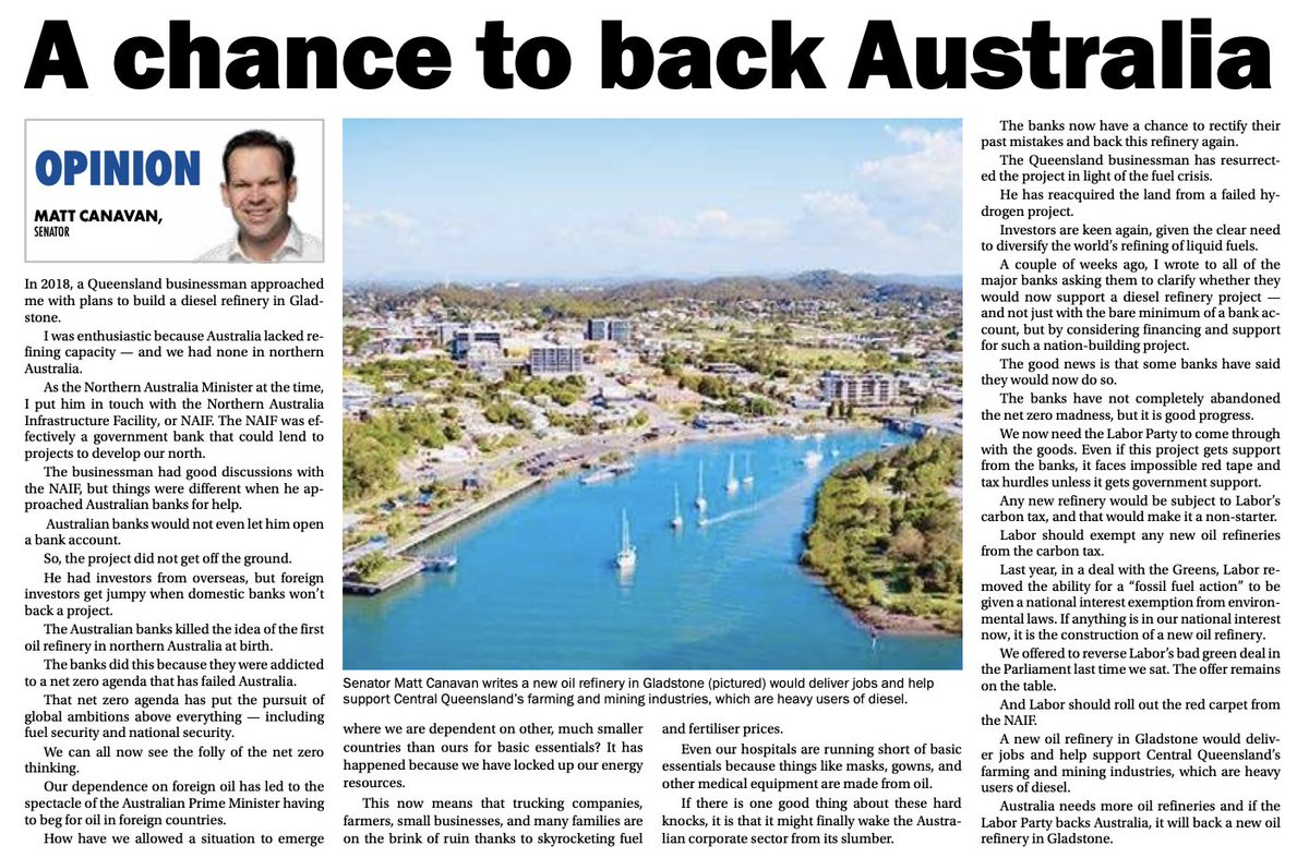 Senator Matt Canavan tweet media