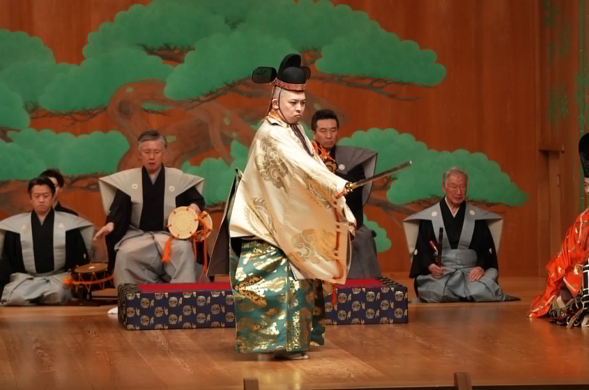 yaraikanze's tweet photo. 【観世九皐会別会】 
令和8年4月26日(日) 国立能楽堂
おかげさまをもちまして無事に開催させて頂きました。 ご来場いただきました皆様、関係各位へ御礼申し上げます。  

写真:能「咸陽宮」
秦始皇帝/中森健之介 荊軻/舘田善博 秦舞陽/大日方寛
撮影:駒井壮介 
※リポスト以外の転記はご遠慮ください。 https://t.co/SJn79kxgam